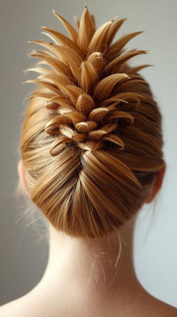 9. Pineapple Updo