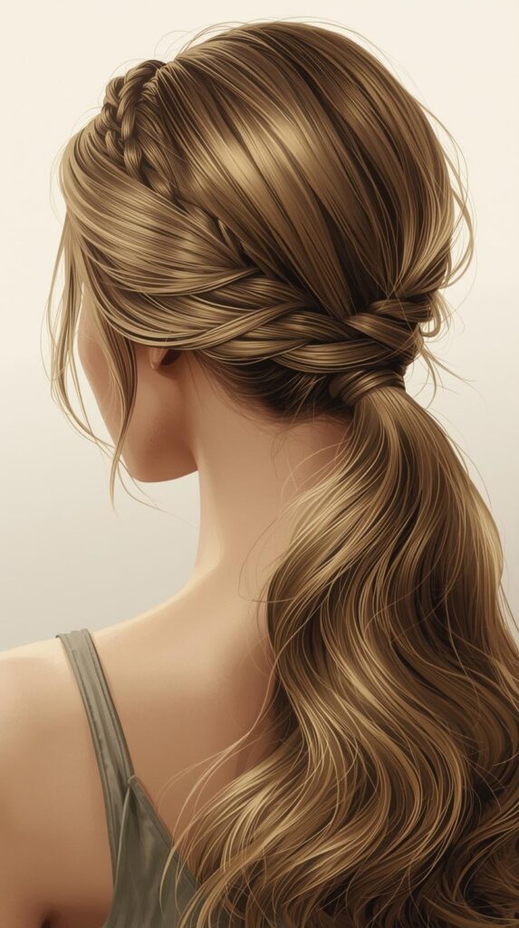 9. Wrap-Around Ponytail