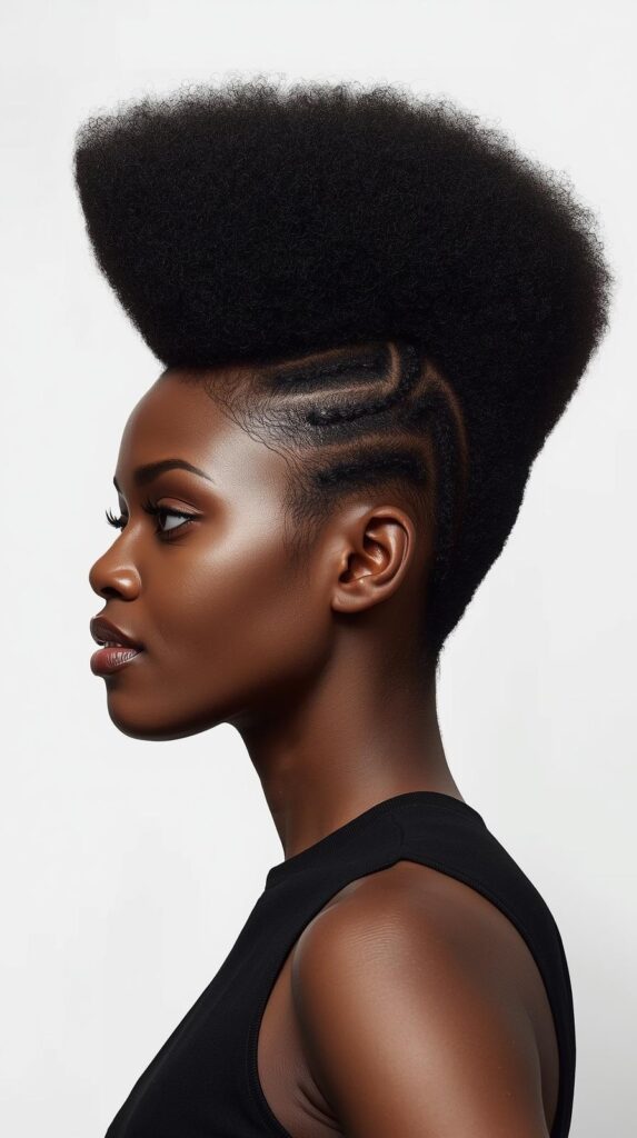12. Afro Puff Mohawk