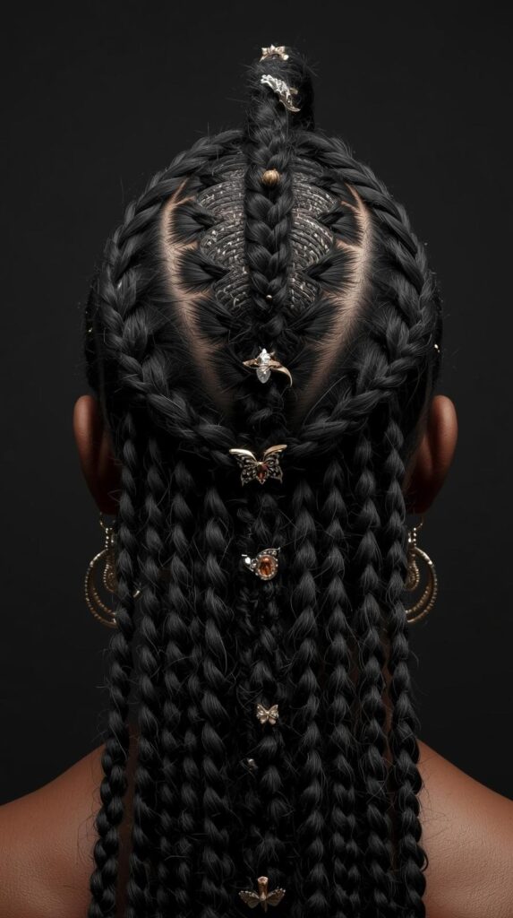 8. Braided Mohawk with Accessories