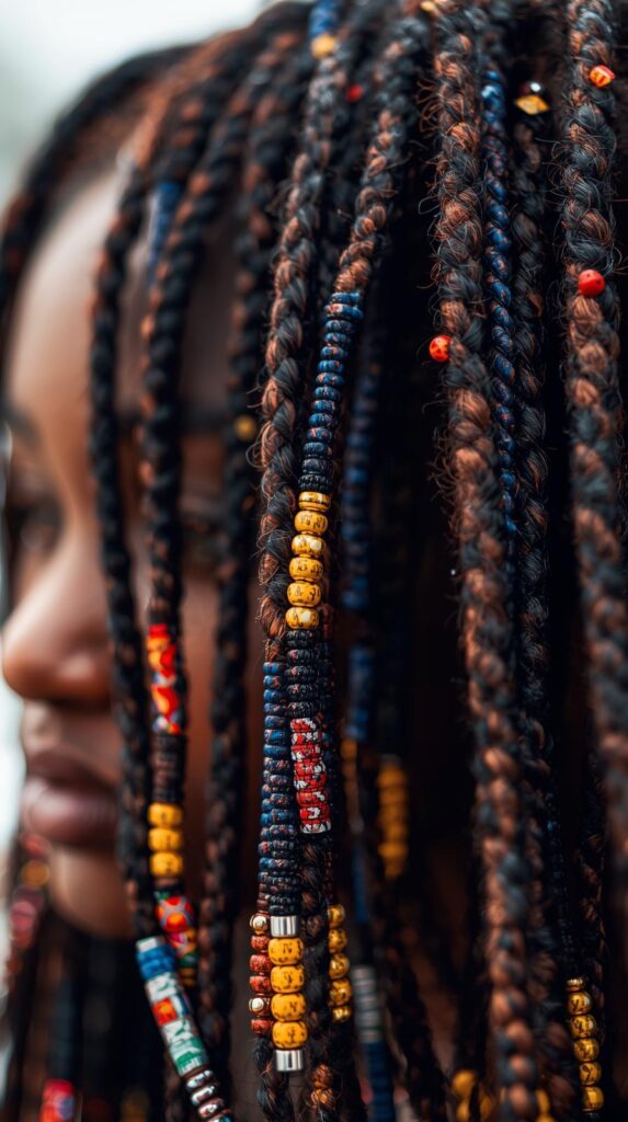 1. Box Braids With Beads