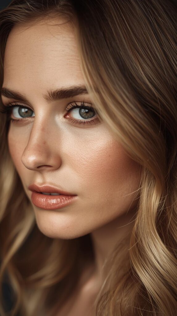 10. Champagne Blonde with Mocha Lowlights