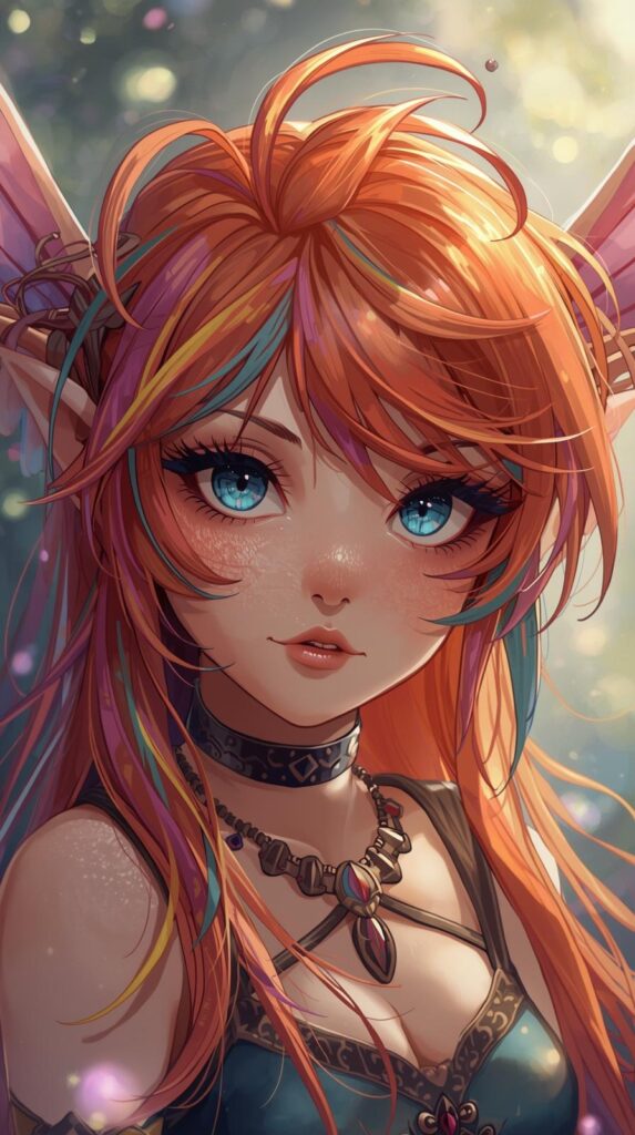 10. Pixie with Bold Colored Streaks