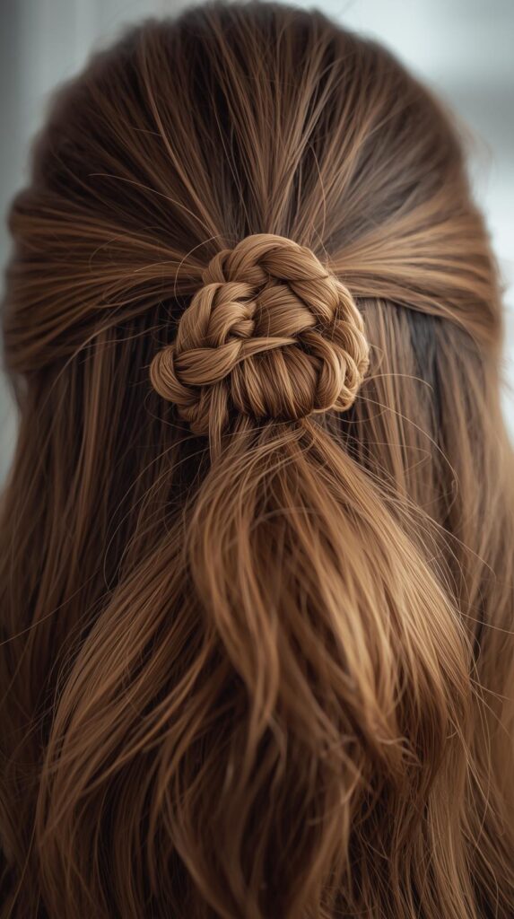 11. Half-Pony with Scrunchie or Claw Clip