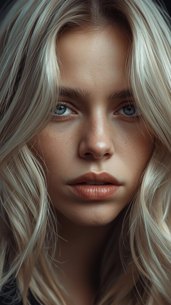 11. Pearly Blonde with Silver-Brown Lowlights