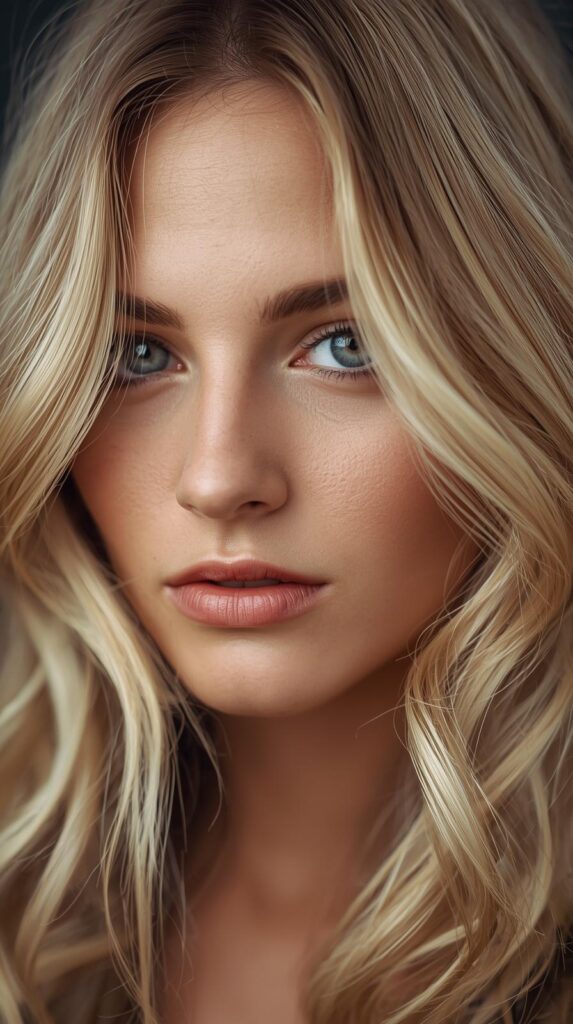 12. Creamy Blonde with Honey-Brown Lowlights