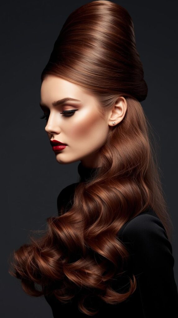 12. Glamorous Beehive Variation with Long Downwards Flow