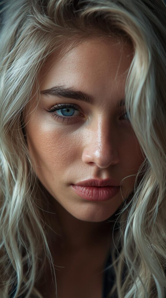 13. Icy Blonde with Shadow Root Lowlights