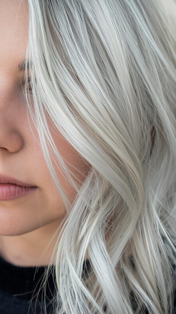 13. Icy Platinum with Root Smudge