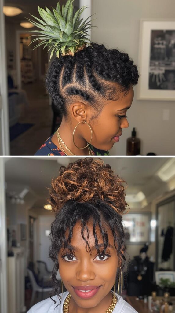 13. Pineapple to Puff Transition for Versatile Styling