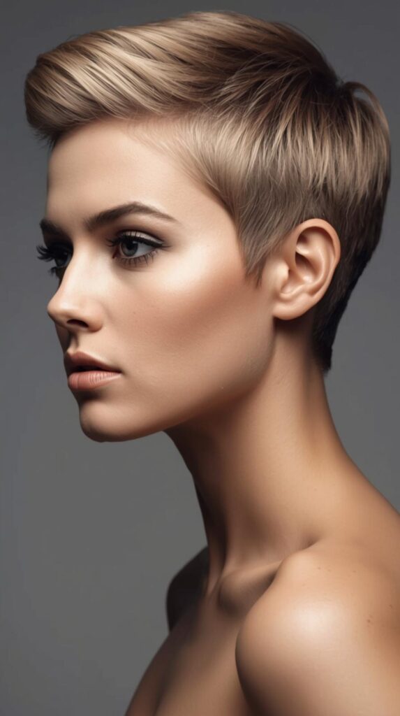 13. Pixie with Sculpted Edges for Sleek Finish