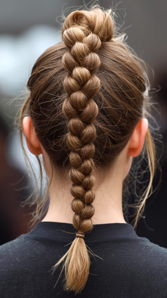 17. Bubble Flip Ponytail