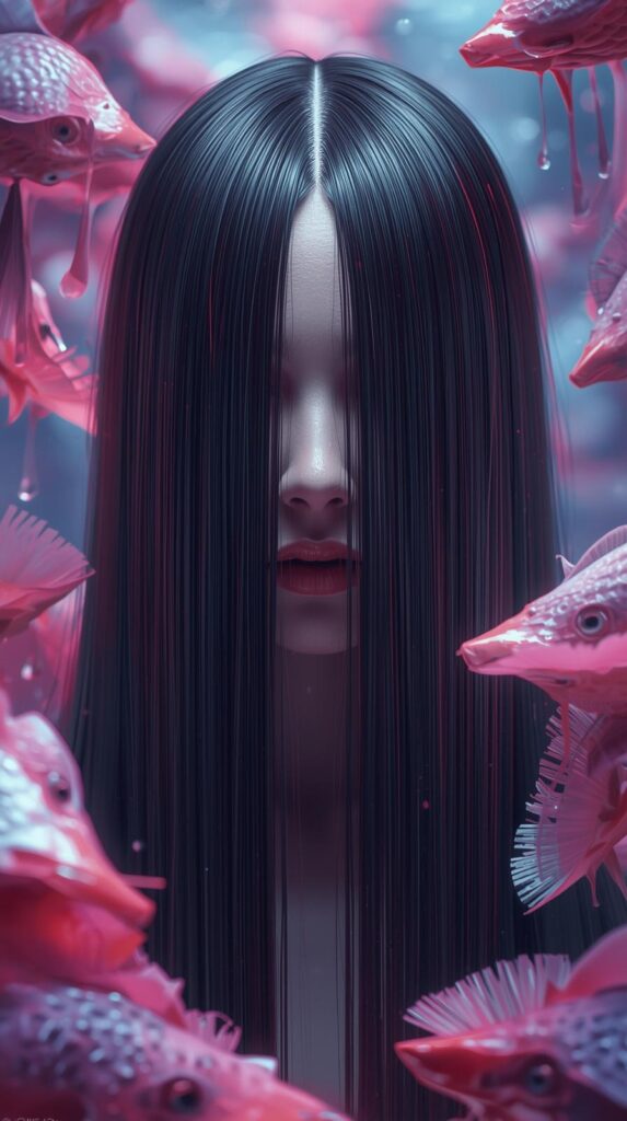 2. Sleek Straight Hair with Center Part