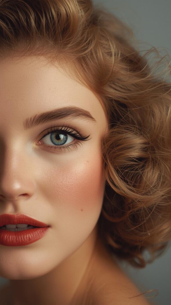 2. Soft Retro Curls for Vintage Charm