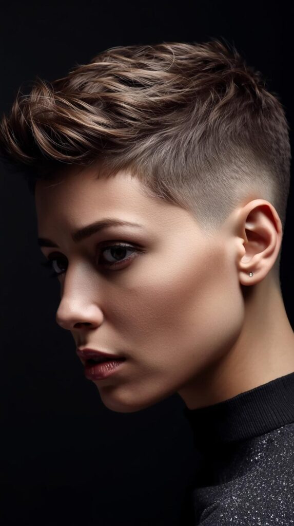 2. Textured Pixie With Undercut Sides