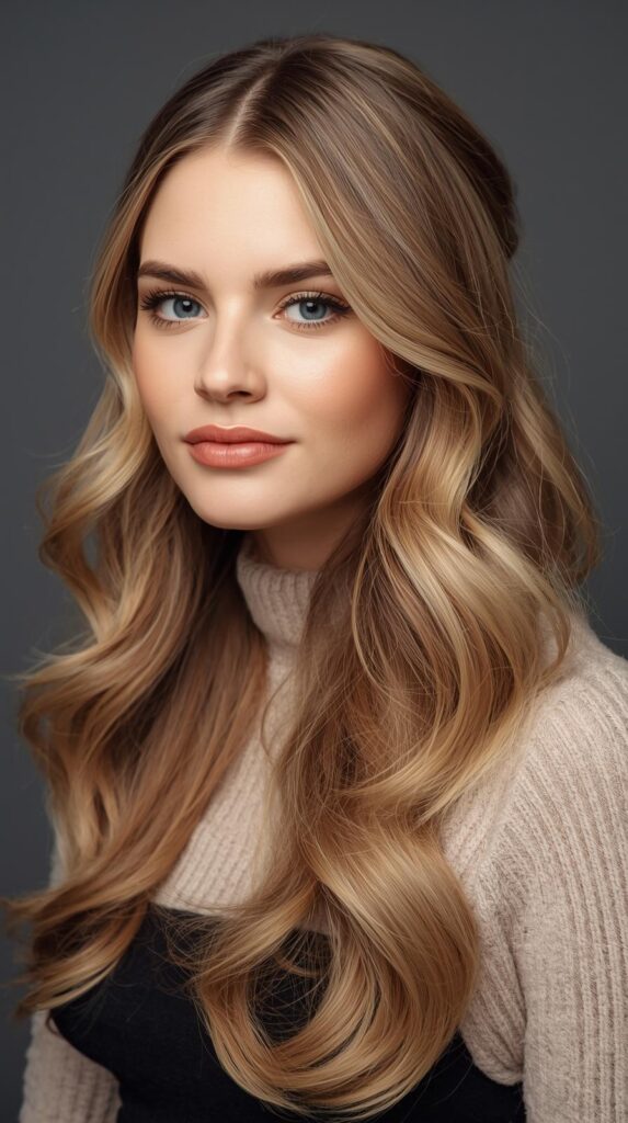 3. Half-Up Half-Down With Soft Waves