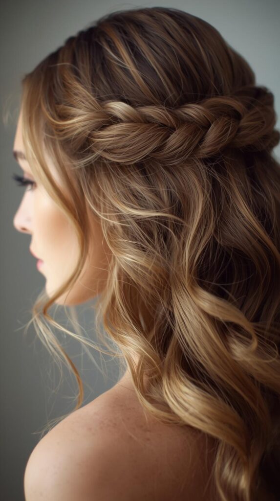 Half-Up Twist with Loose Curls