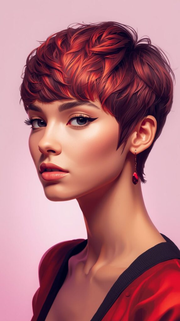 3. Textured Pixie with Cropped Fringe