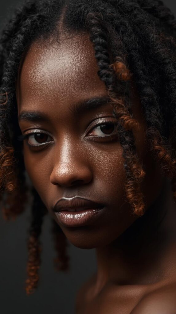 4. Bantu Knot Out with Flipped Ends for Loose Curls