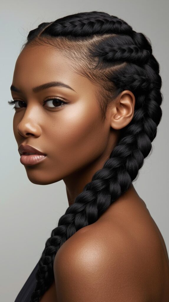 Braided Side Sweep with Texture