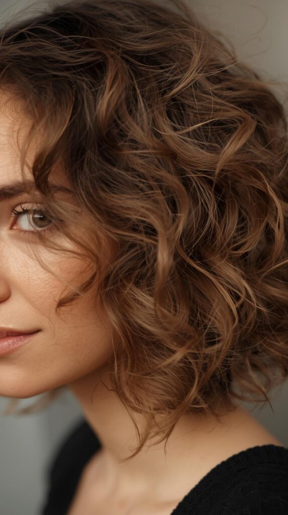 5. Curly Bob with Soft Finger Waves