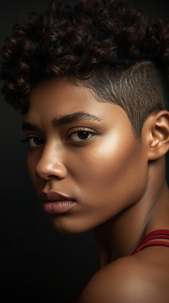 5. Curly Pixie With Undercut