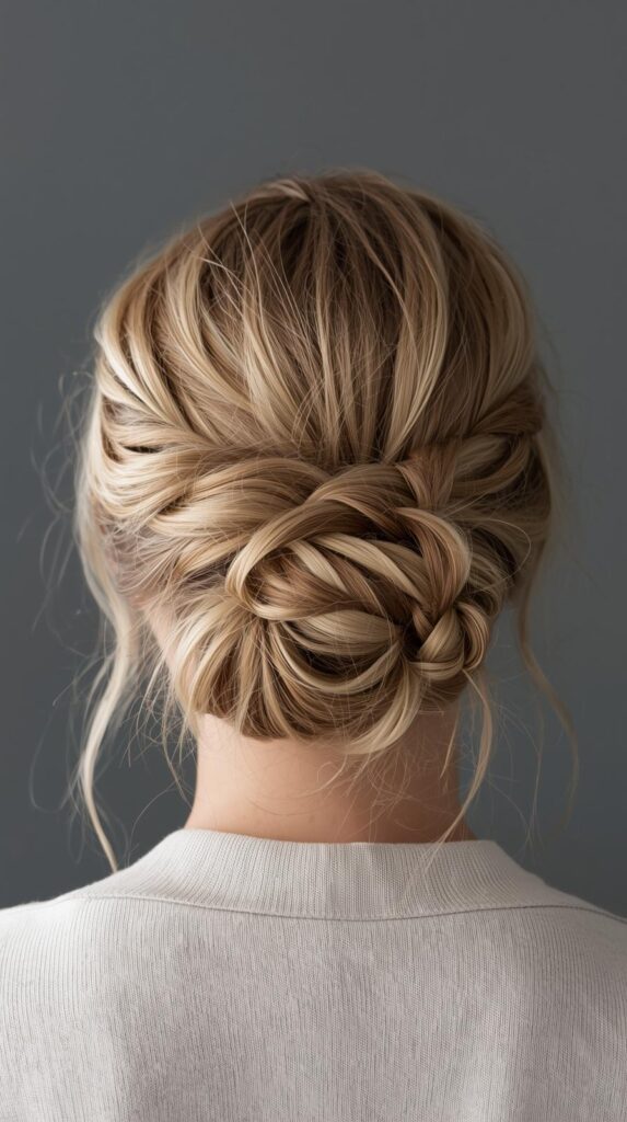 5. Mini Faux Updo for Short Hair