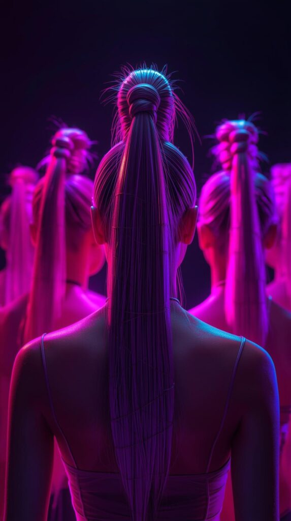 6. High Ponytail with Wrapped Base