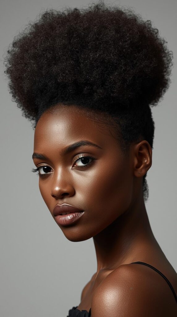 6. High Puff Natural Hairstyle