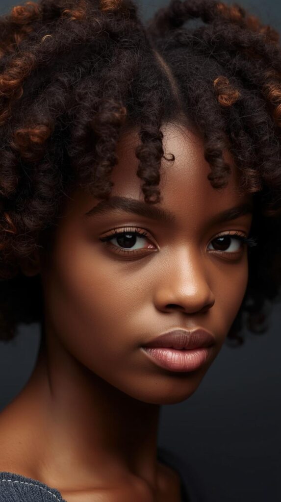 6. Two-Strand Twist Bantu Knot Out for Defined Spirals