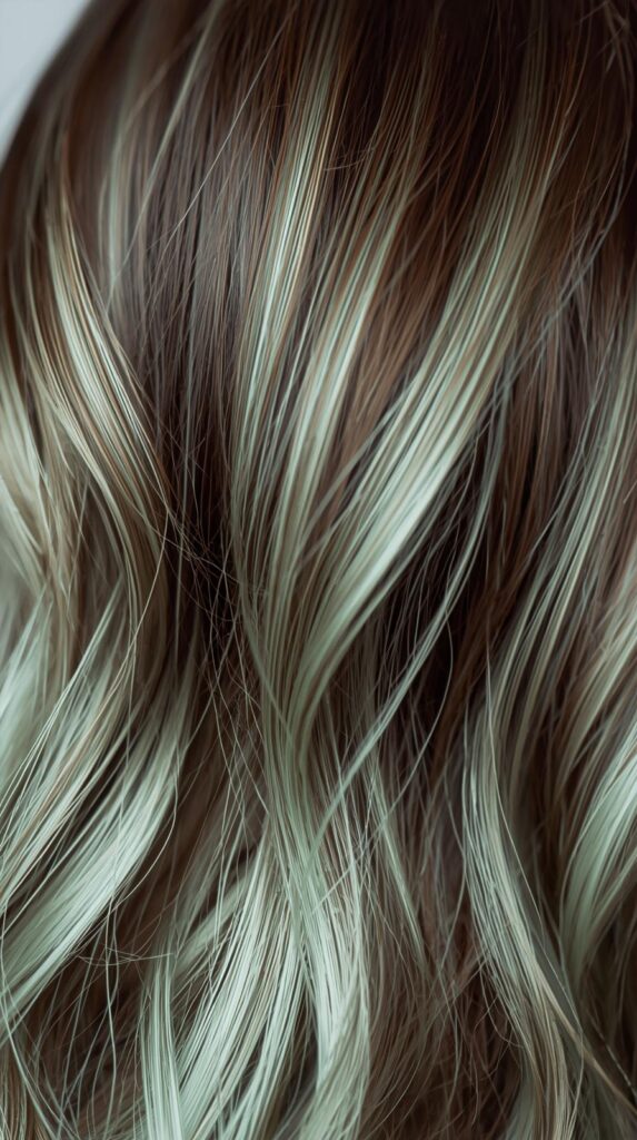 7. Mint or Seafoam Green Highlights