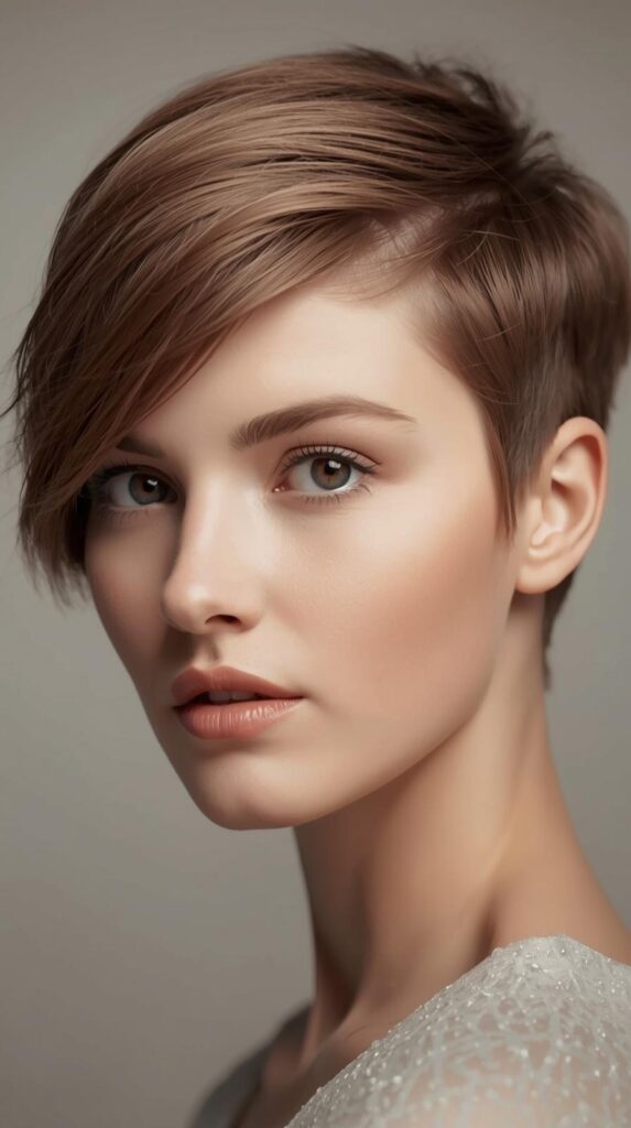 7. Side-Swept Pixie with a Soft Feminine Touch