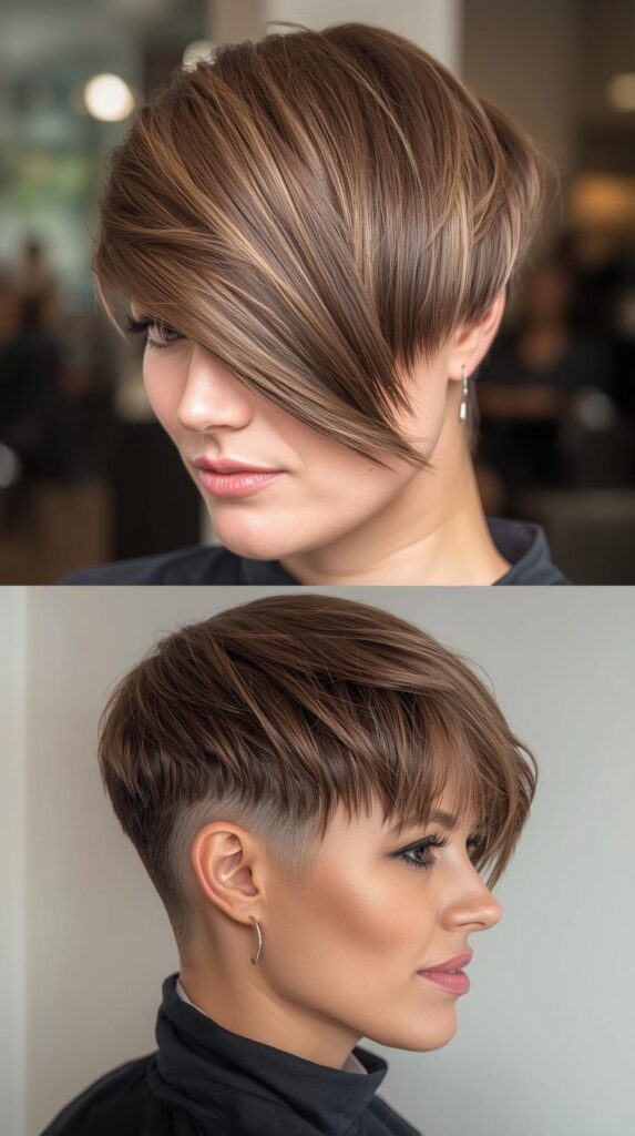 7. Undercut Asymmetrical Pixie With Extensions