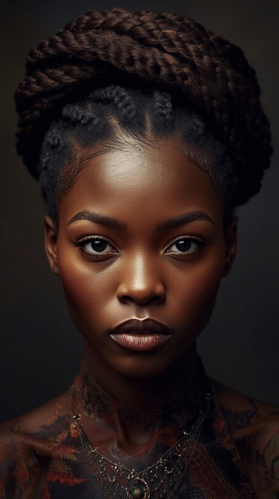 8. Braided Crown Updo