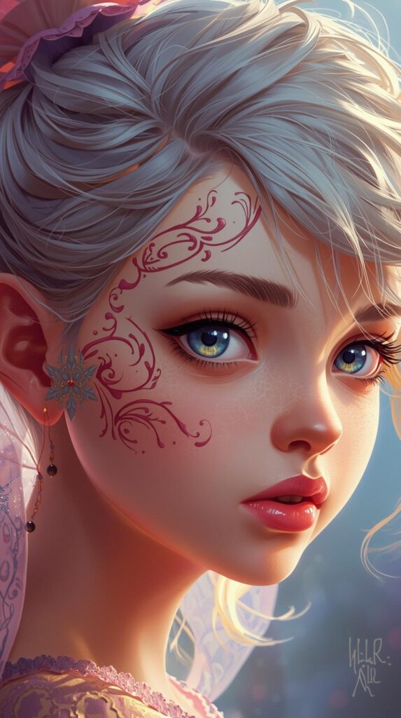 8. Pixie with Shaved Designs for Artistic Flair