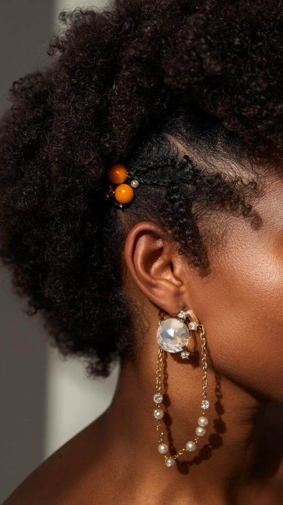 8. Wash-and-Go with Accessories for a Stylish Twist