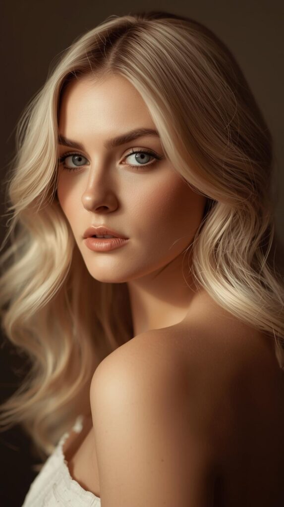 9. Creamy Blonde with Soft Waves