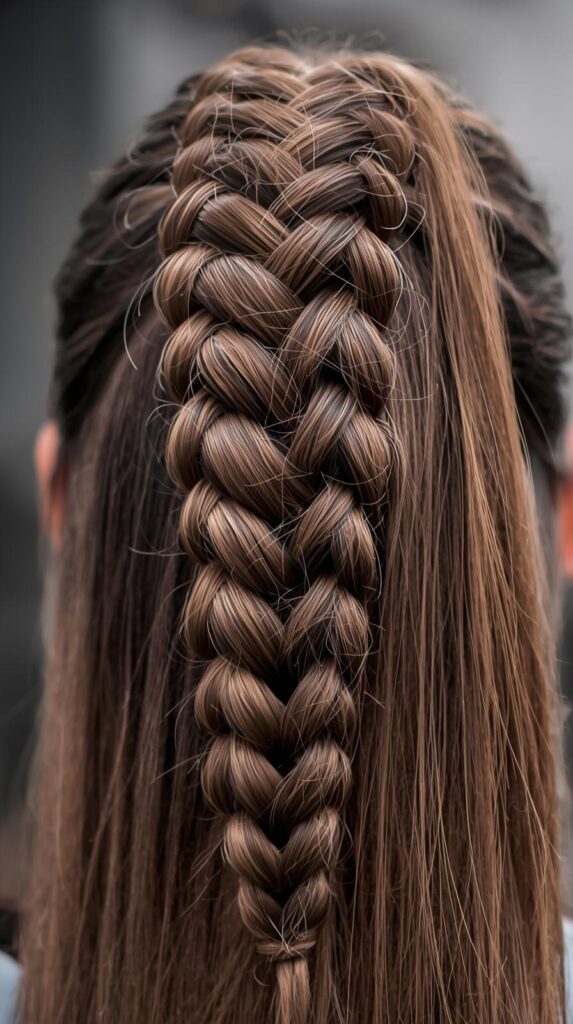 9. Double Dutch Braids into Ponytail