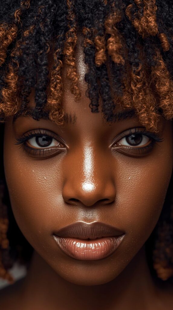 9. Face-Framing Bantu Knot Out for Blended Textures