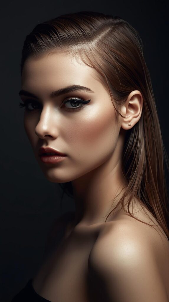 9. Sleek Wet Look for Edgy Prom Style