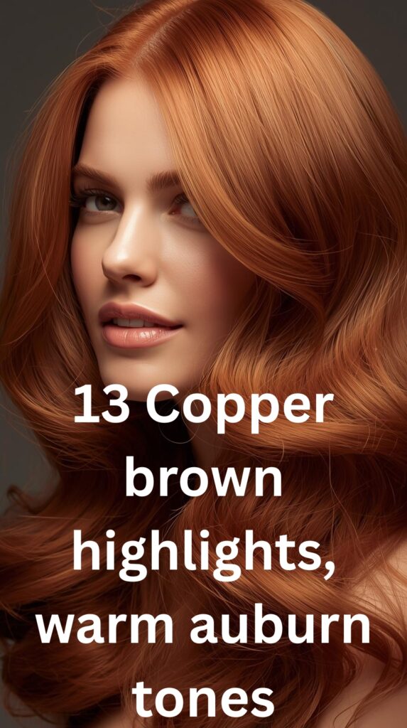 6. Cinnamon Copper Waves with Face-Framing Glow