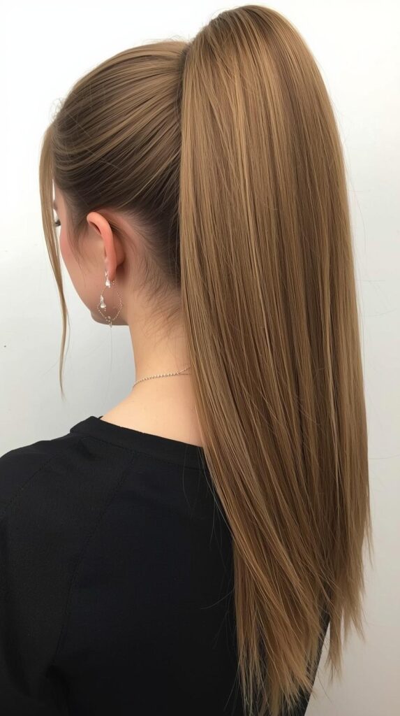 1. Sleek High Prom Ponytail With Smooth Finish