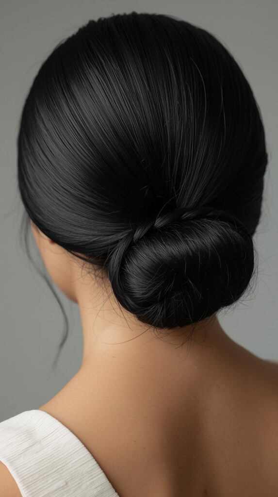 1. Sleek Low Bun for Black Hair