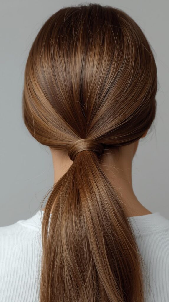 1. Sleek Low Ponytail