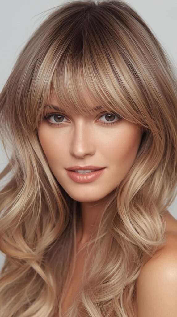 10. Soft Blowout with Curtain Bangs