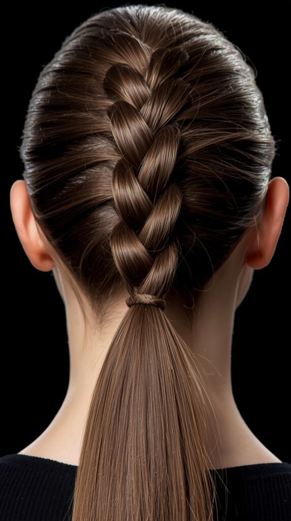 10. Twisted Slick-Back Ponytail