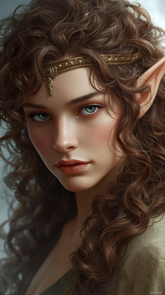 11. Curly Elf Hairstyle With Headband