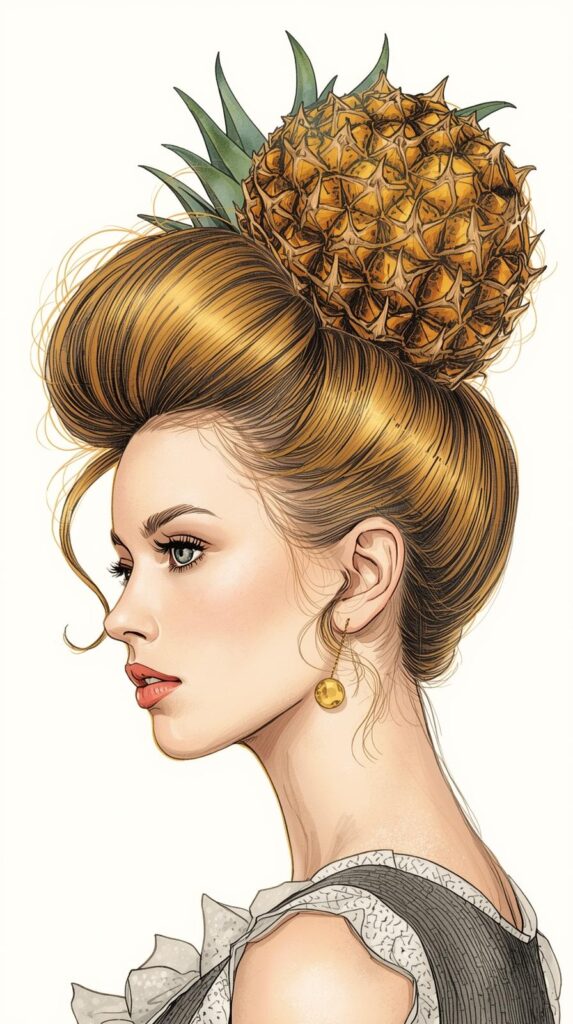 11. Pineapple Updo