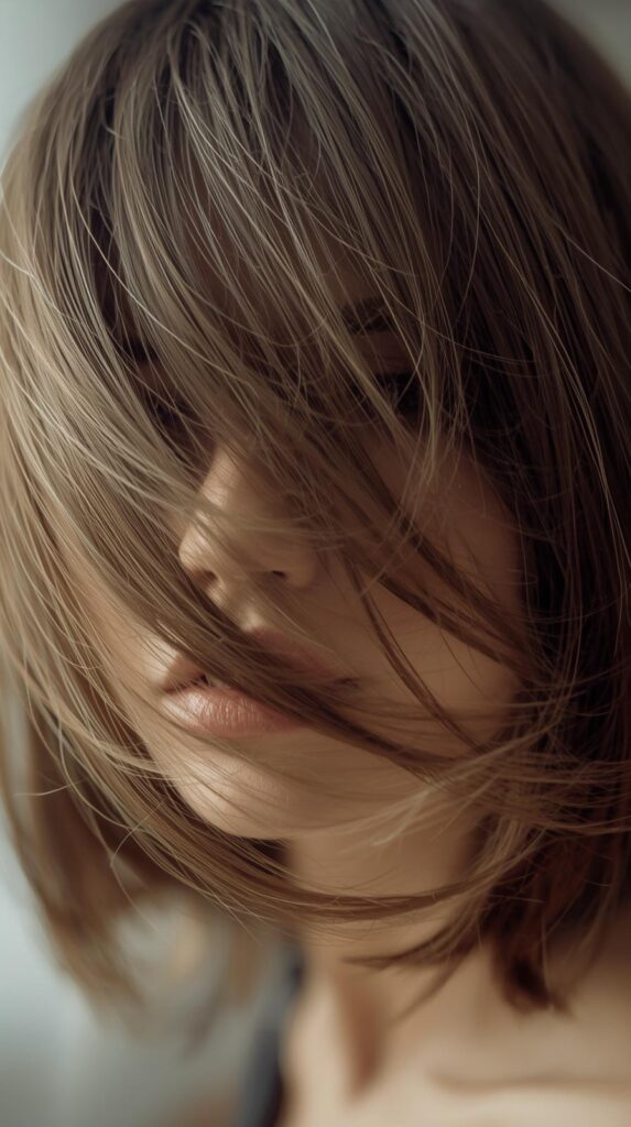 11. Shoulder-Length Cut with Face-Framing Movement