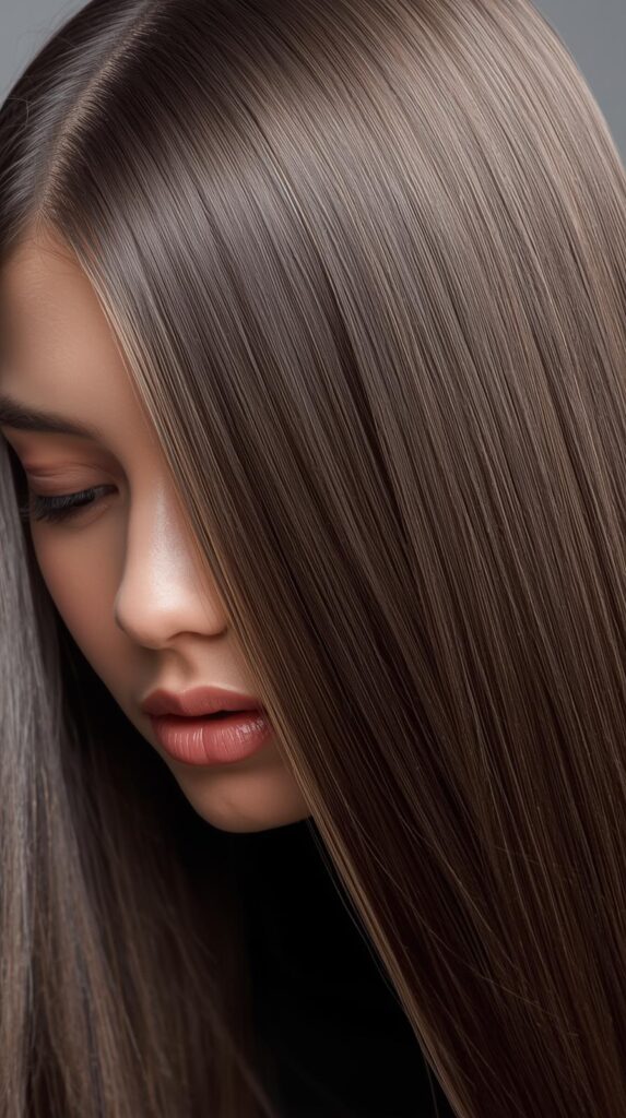 11. Straight Hair with Middle Part